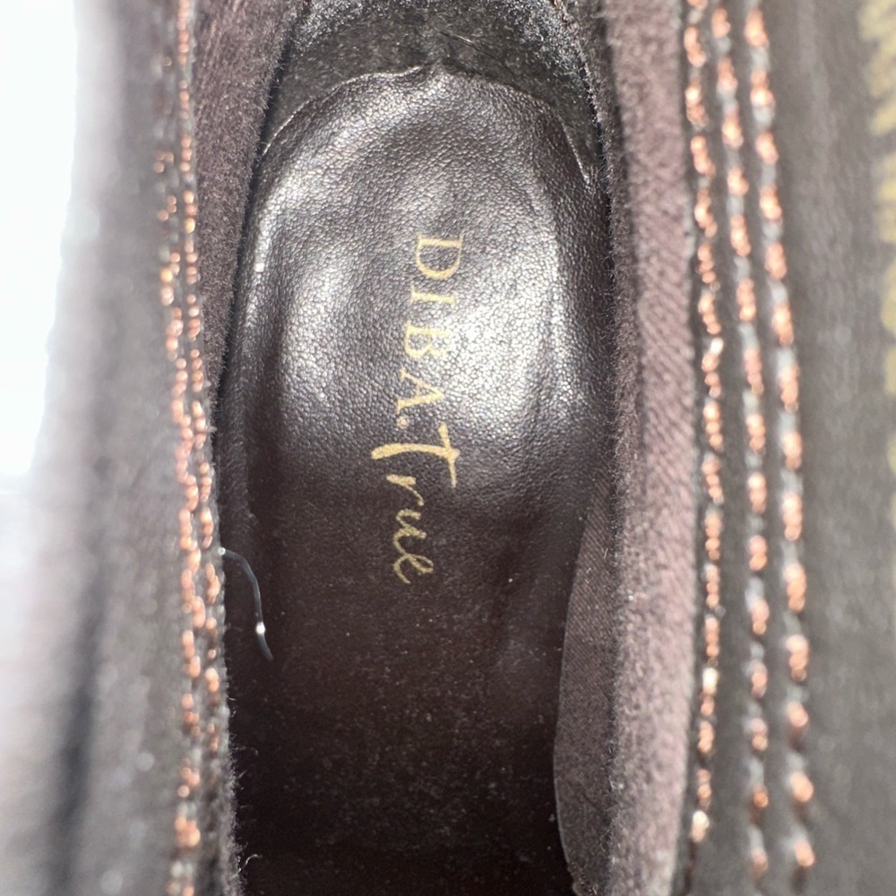 Diba True Women's Karma V Throat Metallic Leather Ankle Booties Size 7.5 - Picture 10 of 10